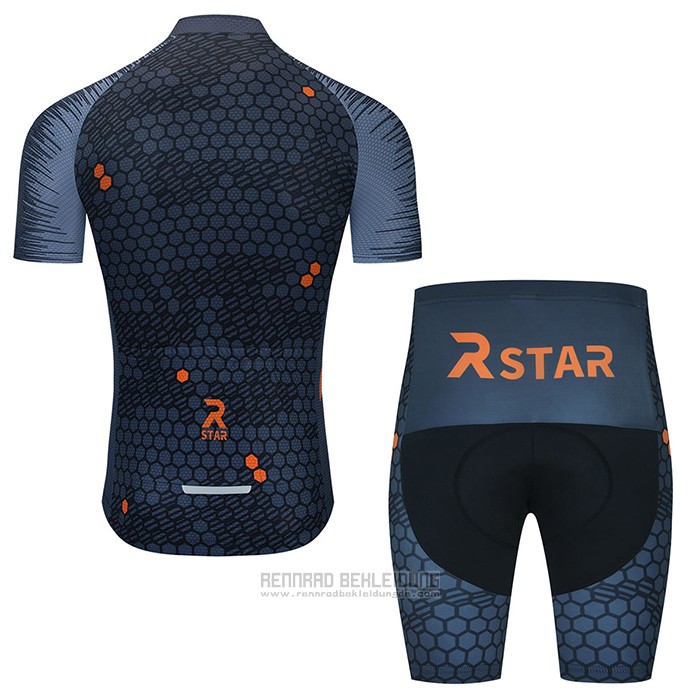 2021 Fahrradbekleidung R Star Tief Grau Trikot Kurzarm und Tragerhose - zum Schließen ins Bild klicken